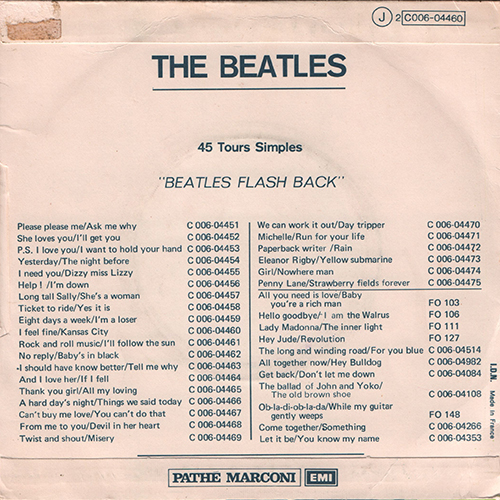 The Beatles French Singles/Beatles Flash Back Series