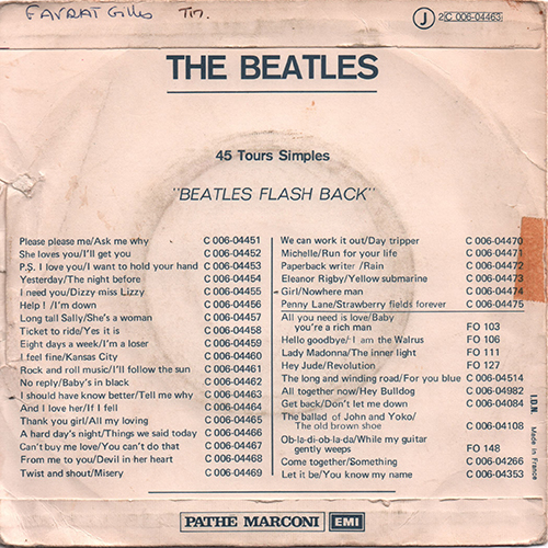 The Beatles French Singles/Beatles Flash Back Series